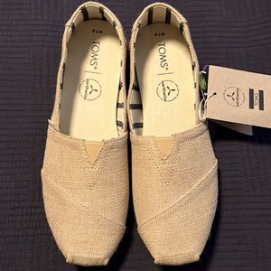 Toms Alpargata Natural Heritage Canvas Womens 7.5 NIB